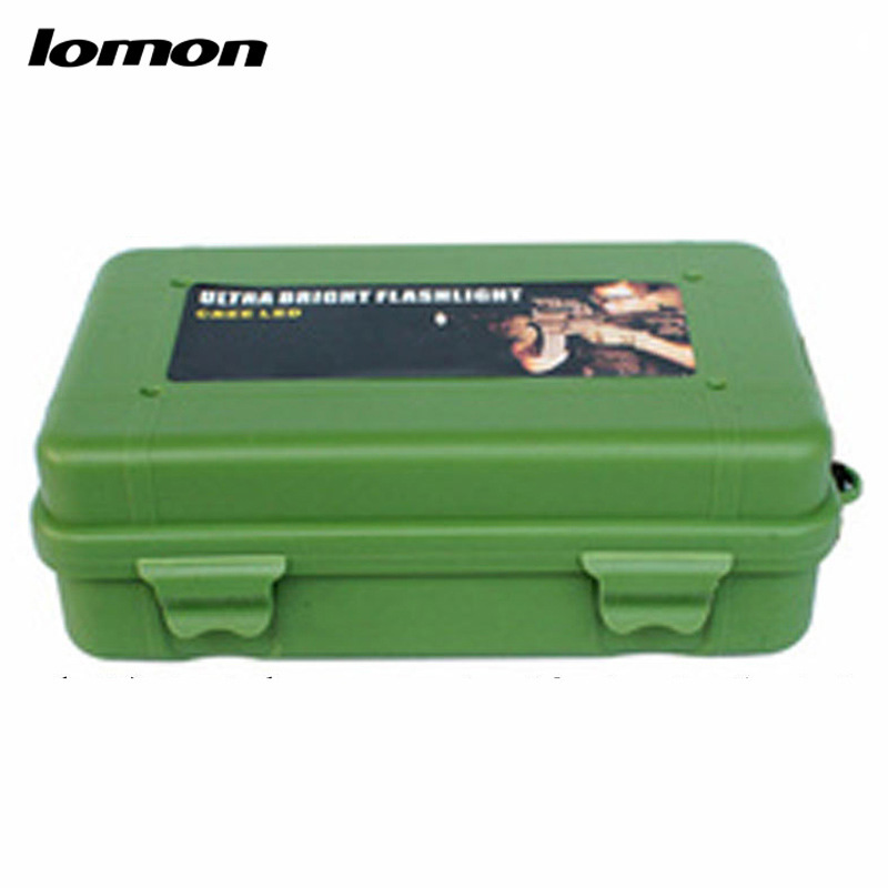 Lomon Flashlight Small Plastic Tool Boxes Home Storage Boxes in Black/Green P4